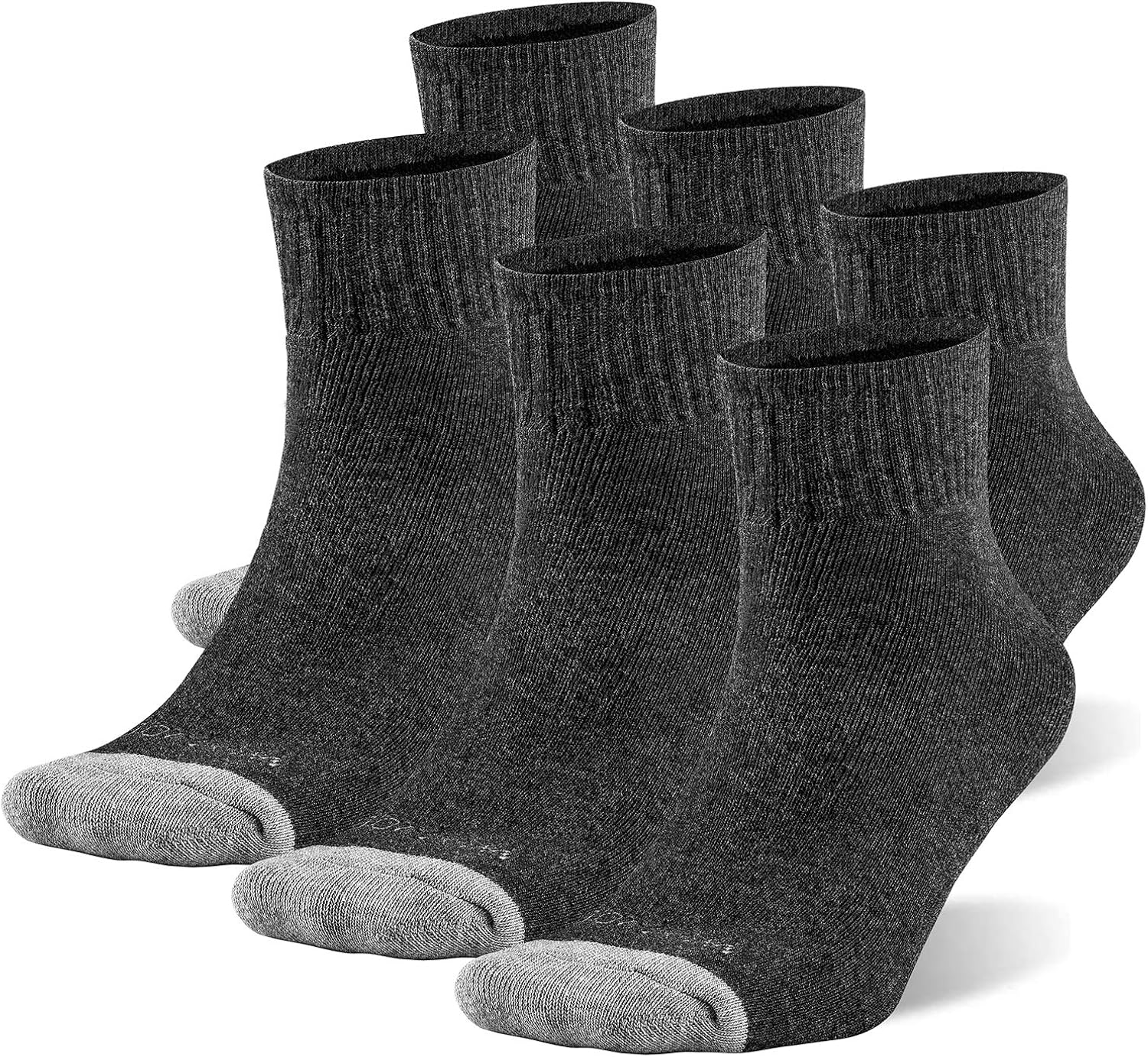 WANDER 6 Pairs Athletic Ankle Socks Men Thick Low Cut Cotton Cushion
