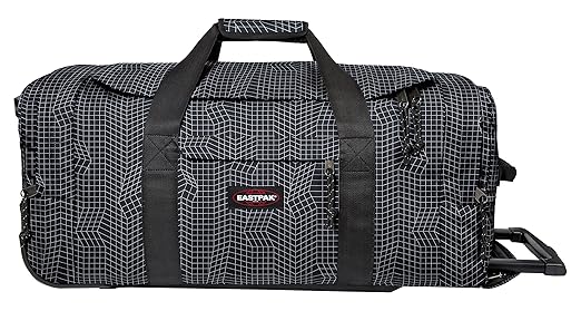 title=Eastpak Leatherface M Bagaglio con Ruote, 61 Litri, Nero (Black Dance)
