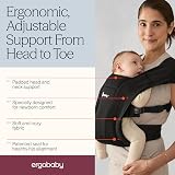 Ergobaby Embrace Baby Carrier for Newborns Pure Black Ergonomic M Position view 3