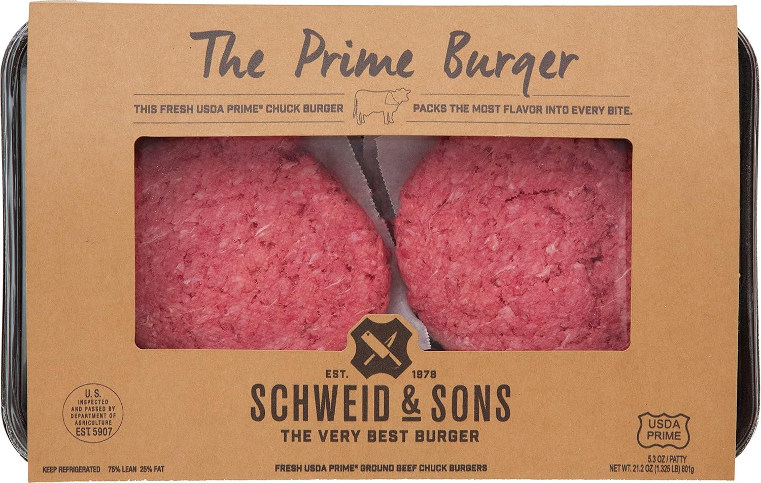Schweid and Sons Burgers The Prime Burger, 1.325 lb