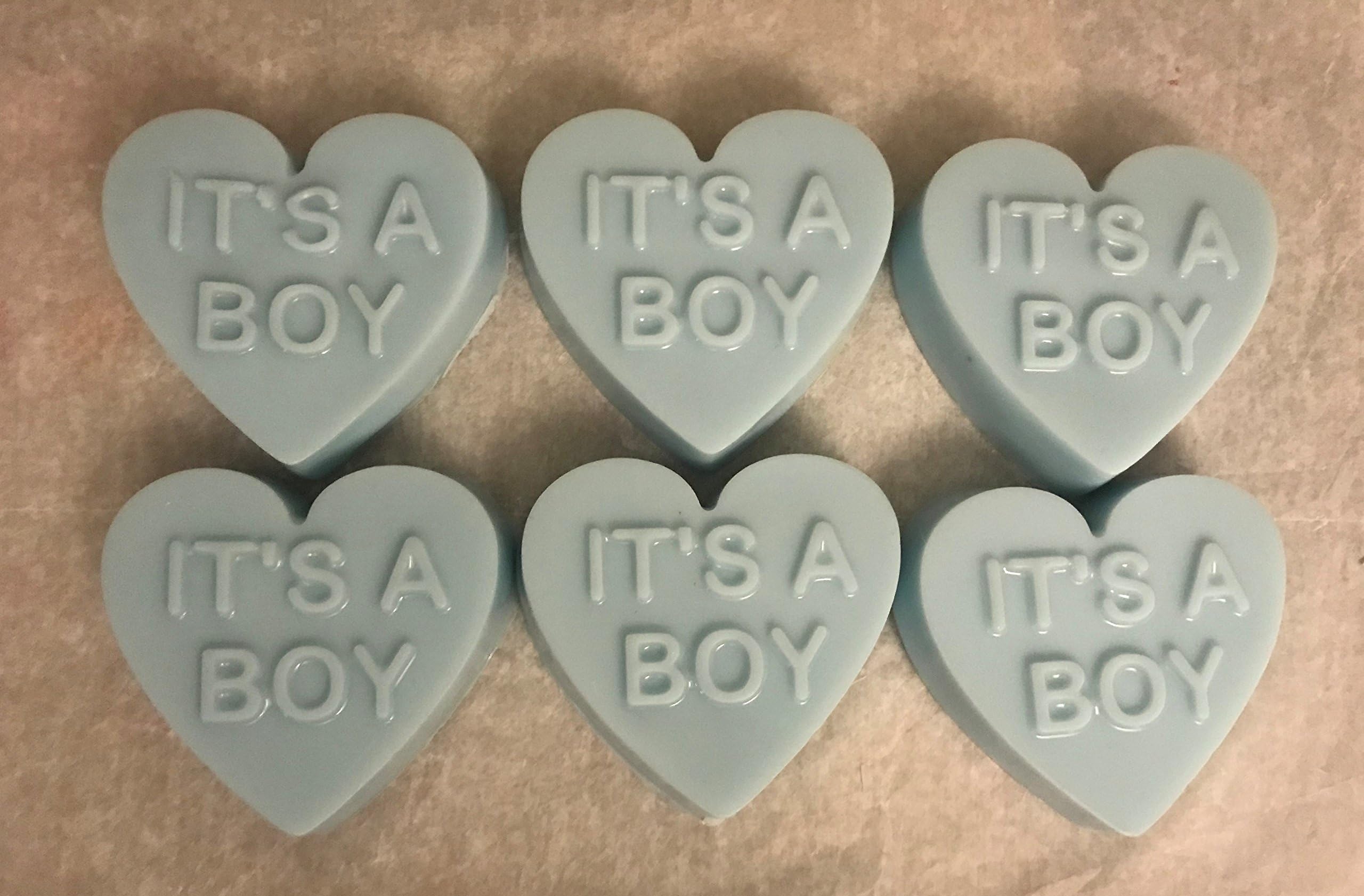 Heart Soap Its a Boy Blue 6 Bar Pack Baby shower Soap Set