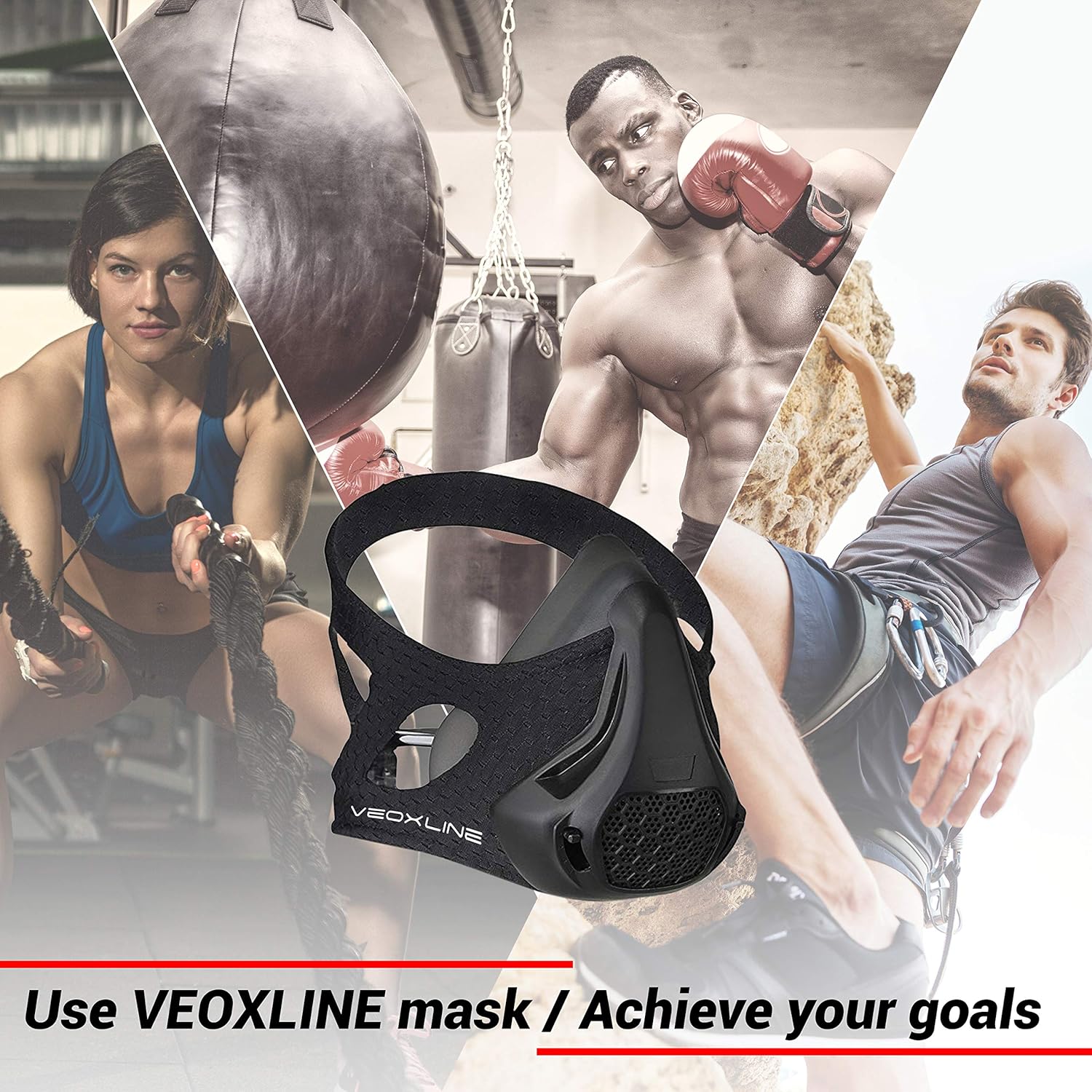 Training Mask | 24 Breathing Resistance Levels - Sport Workout Running Biking Fitness Jogging Cardio Exercise for Men Women | Imitate Workout at High Altitudes (Black) : Sports & Outdoors