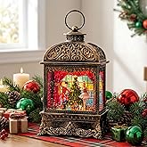 Christmas Snow Globe Lantern, Dancing Princess, Nutcracker and Ballerina, Christmas Tree, Holiday Decorations Gifts for Family or Friends
