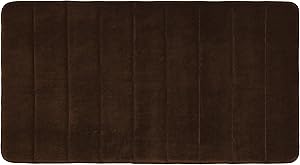Townhouse Rugs Luxurious 19-1/2-Inch by 36-Inch Memory Foam Bath Rug, Brown