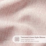 Waterproof Narrow Shower Curtain 92x182cm Linen Look Pink view 2
