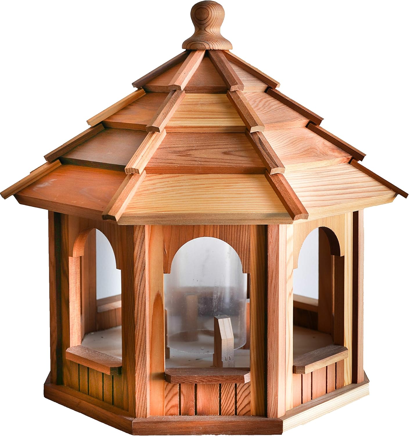 BCH WOODCRAFTERS Cedar Bird Feeder Gazebo 20" Dia.X 18