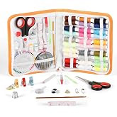 Incraftables Sewing Kit &ndash; 75+ Piece Travel &amp; Crafting Set with Scissors, Colored Threads, Measuring Tape, Needles &amp; More in a Zippered Nylon Case
