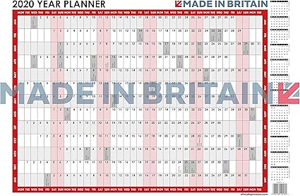 Planificador Anual 2020 Planificador De Pared Para La Oficina O
