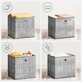 SONGMICS Storage Boxes Set of 6 30x30x30 cm Non-Woven Fabric with Handle view 8