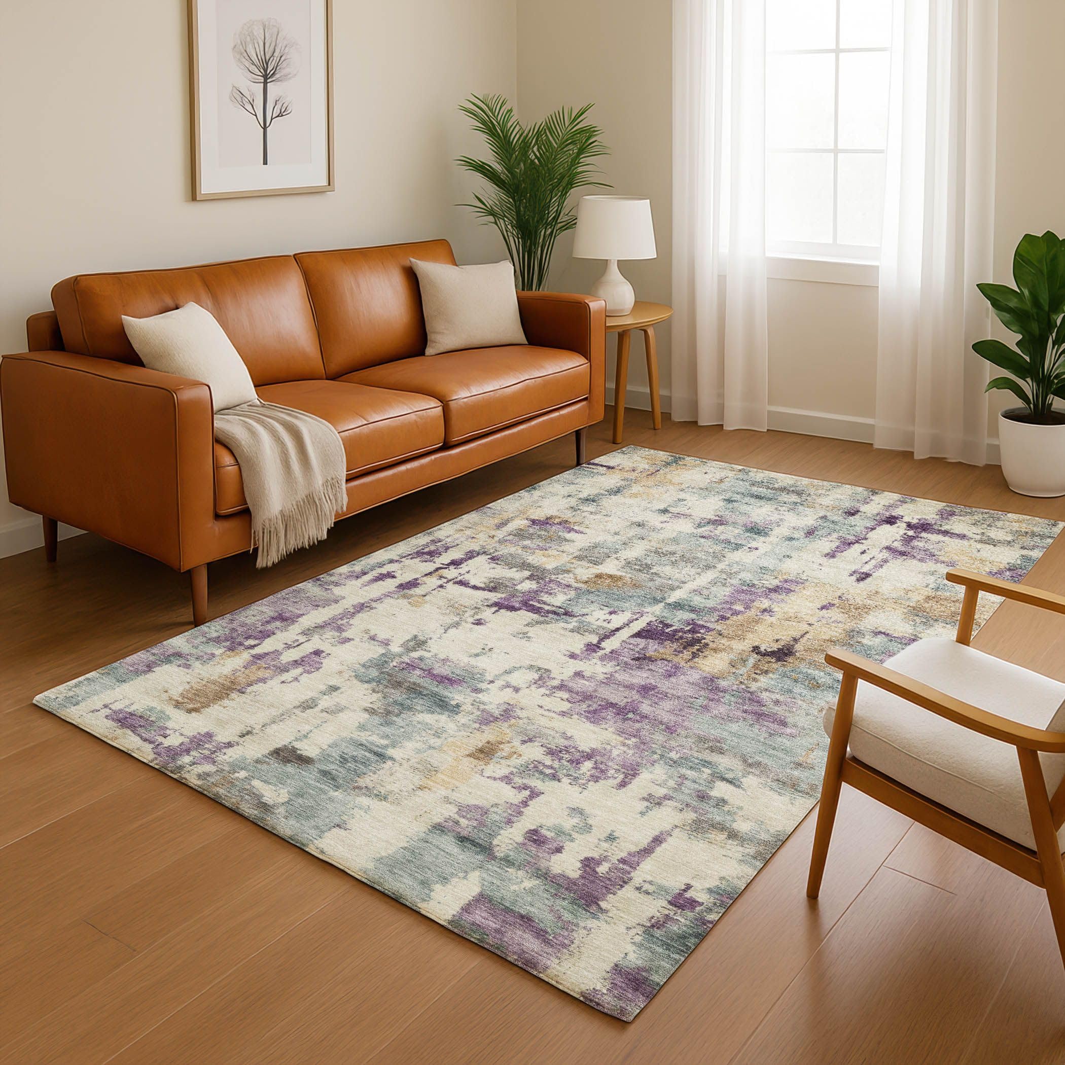 Photo 1 of Addison Rugs Mayfield AMF2072 Linen 8' x 10' Indoor Premium Machine Washable Rug, Silky Soft, Easy Clean, Non Shedding, Bedroom, Living Room, Dining Room, Kitchen Rug