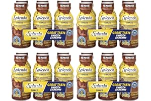 SPLENDA Diabetes Nutrition Shakes - Meal Replacement Shake, Milk Chocolate, 8 Fl Oz (Pack of 24)