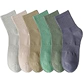 MAGIARTE Mens Athletic Cotton Quarter Crew Socks Moisture Wicking Odor Control Arch Support Compression Running Socks for men