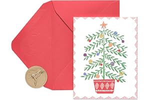 Papyrus Christmas Cards Boxed with Envelopes, Merry Little Christmas, Christmas Tree (20-Count)