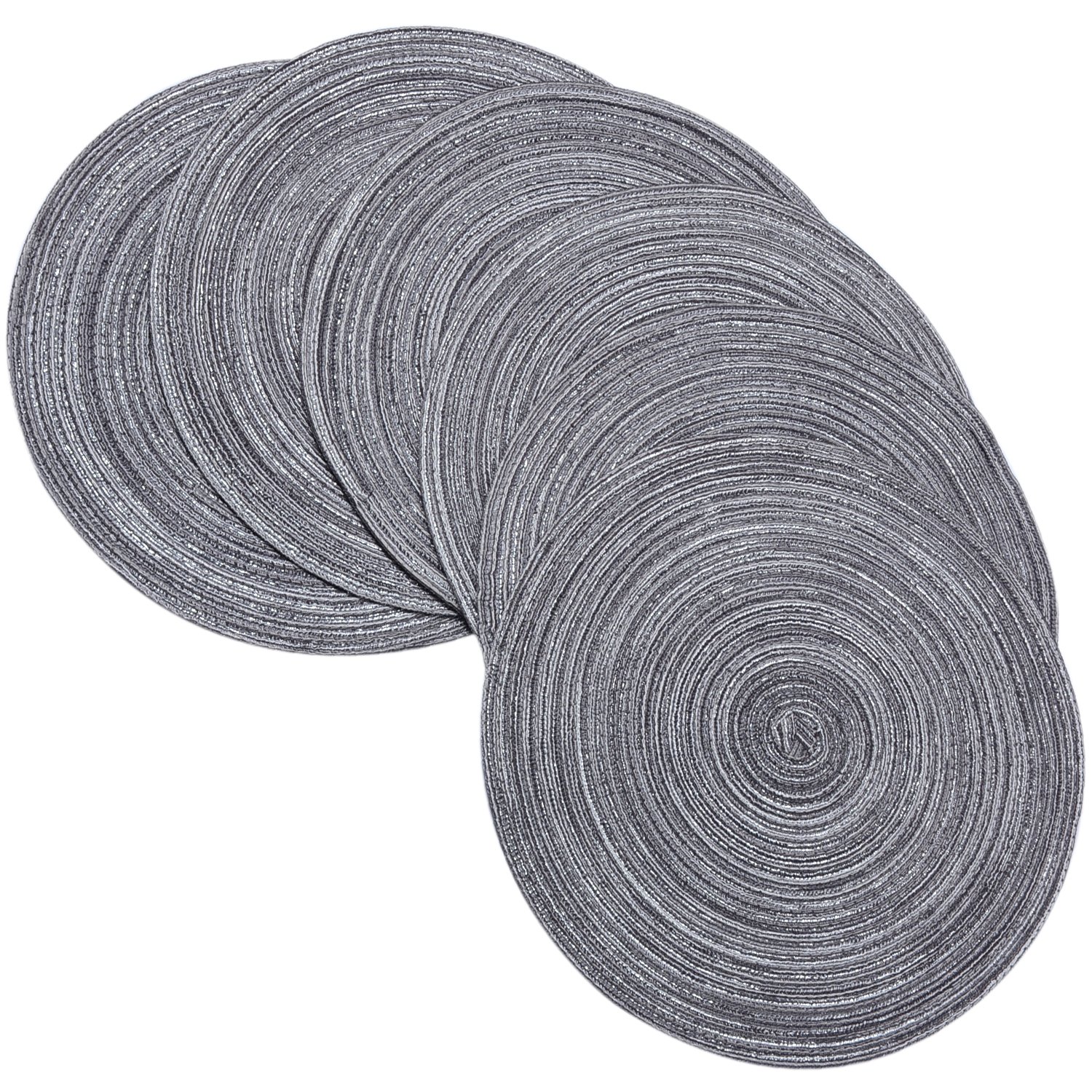 Round Braided/Woven Placemats, Indoor/Outdoor Placemat/Charger, Kitchen