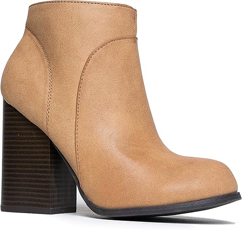 Amazon Com J Adams Classic Chunky Heel Bootie Comfortable
