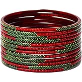 JD'Z COLLECTION Indian Bangles Jewelry Bollywood Bangle Set Bridal Traditional Dailywear Glass Bangles Set for Women Bangles Ethnic Wear