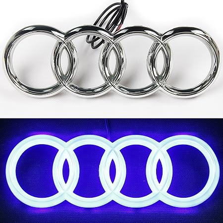 Amazon Jetstyle A3 A5 A6 Ledエンブレム フロントカーグリルバッジ 自動点灯ロゴ 光るリング ライト Drl 昼間ランニングライト 273 エンブレム 車 バイク