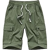 VtuAOL Women's Cargo Shorts Casual Elastic Waist Comfy Relaxed Fit Shorts
