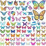 PAGOW 20 Sheets Glitter Butterfly Temporary Tattoos