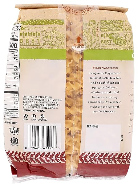 365 everyday value fusilli premium italian pasta, macaroni products (099482431761)