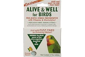 OASIS #80070 Alive and Well, Stress Preventative & Pro-Biotic Tablets for Birds, white, 1 Count (Pack of 1)