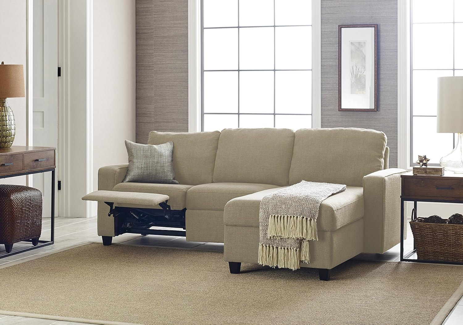 Serta Palisades Reclining Sectional with Right Storage