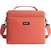 PackIt Freezable Newport Cooler, Collapsible, Reusable, Built with ECOFREEZE Technology, Wide Top Opening, Double Zip Closure, with Adjustable & Removable Shoulder Straps for Easy Carrying