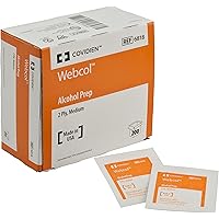 Covidien 6818 Webcol Alcohol Prep, Sterile, Medium, 2-Ply (Pack of 200)