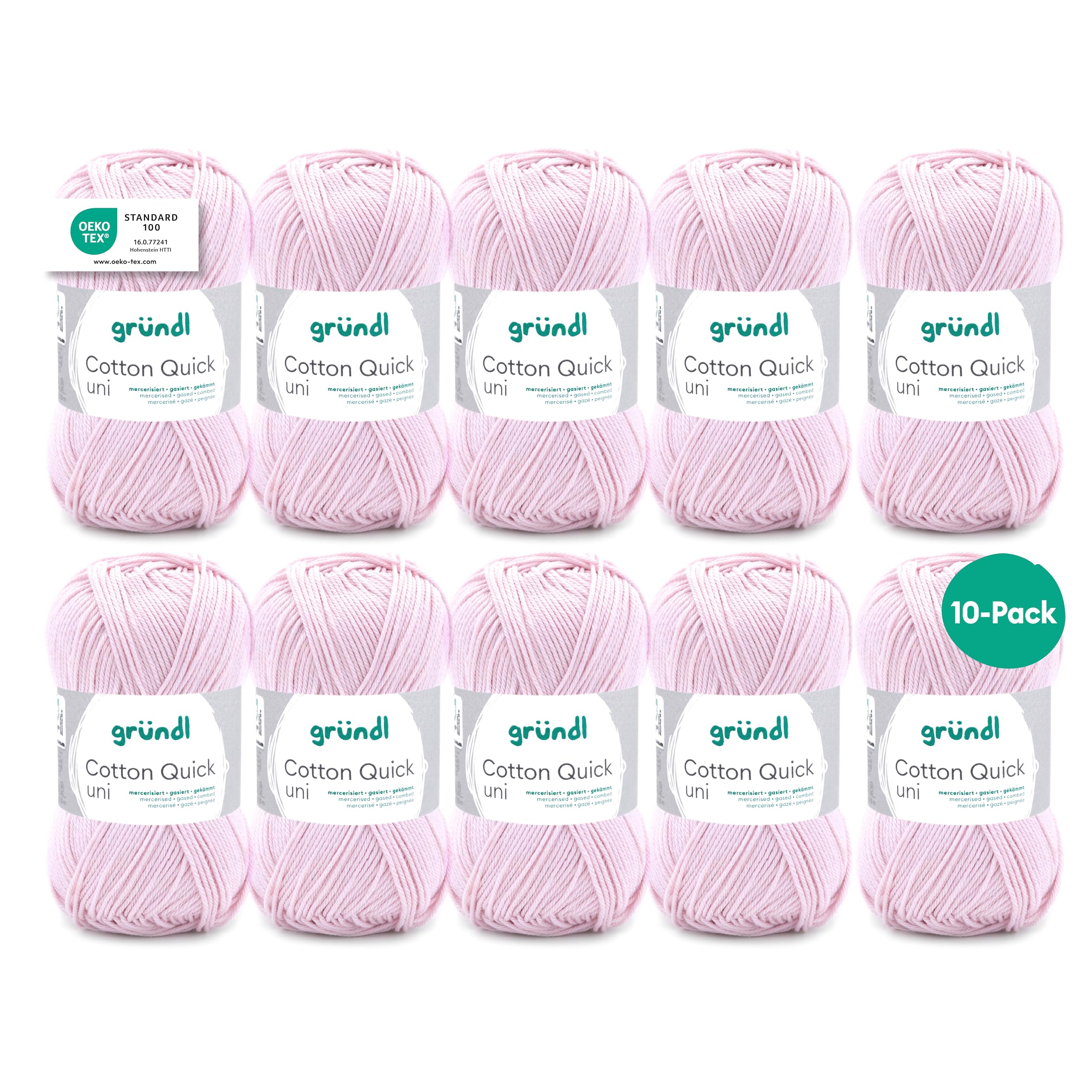 Gründl Value Pack Cotton Quick Yarn, Cotton, rose, 29 x 12 x 7 cm — image 1