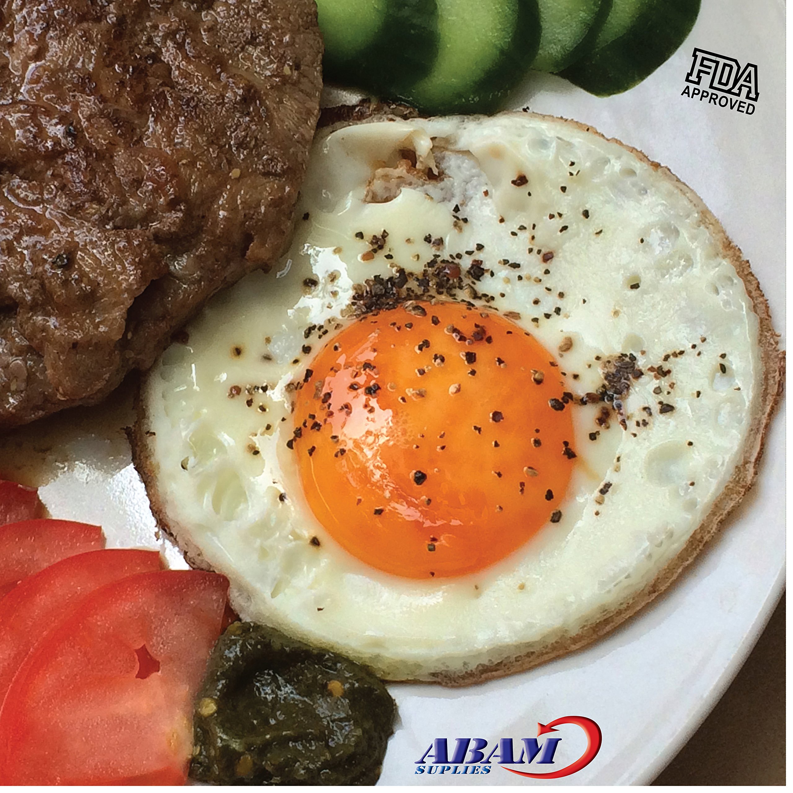 PROFESSIONAL Silicone Egg Ring- Pancake Breakfast Sandwiches - Benedict Eggs - Omelets and More Nonstick Mold Ring Round, Blue (4-pack)