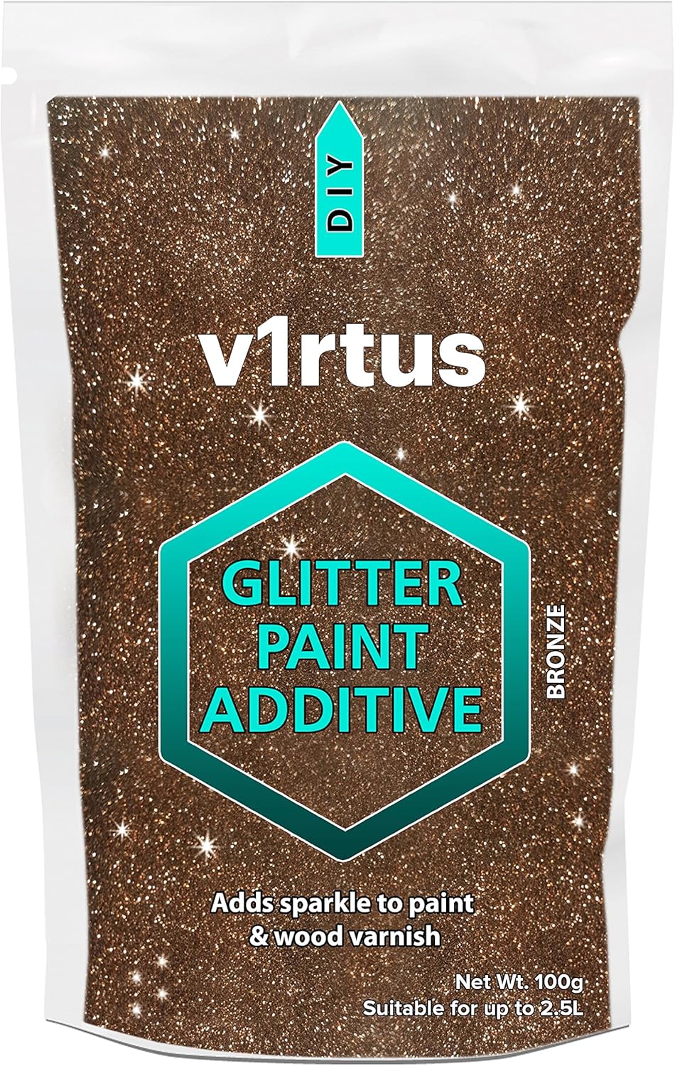 V1RTUS Bronze Glitter Paint Crystal Additive 100g / 3.5oz