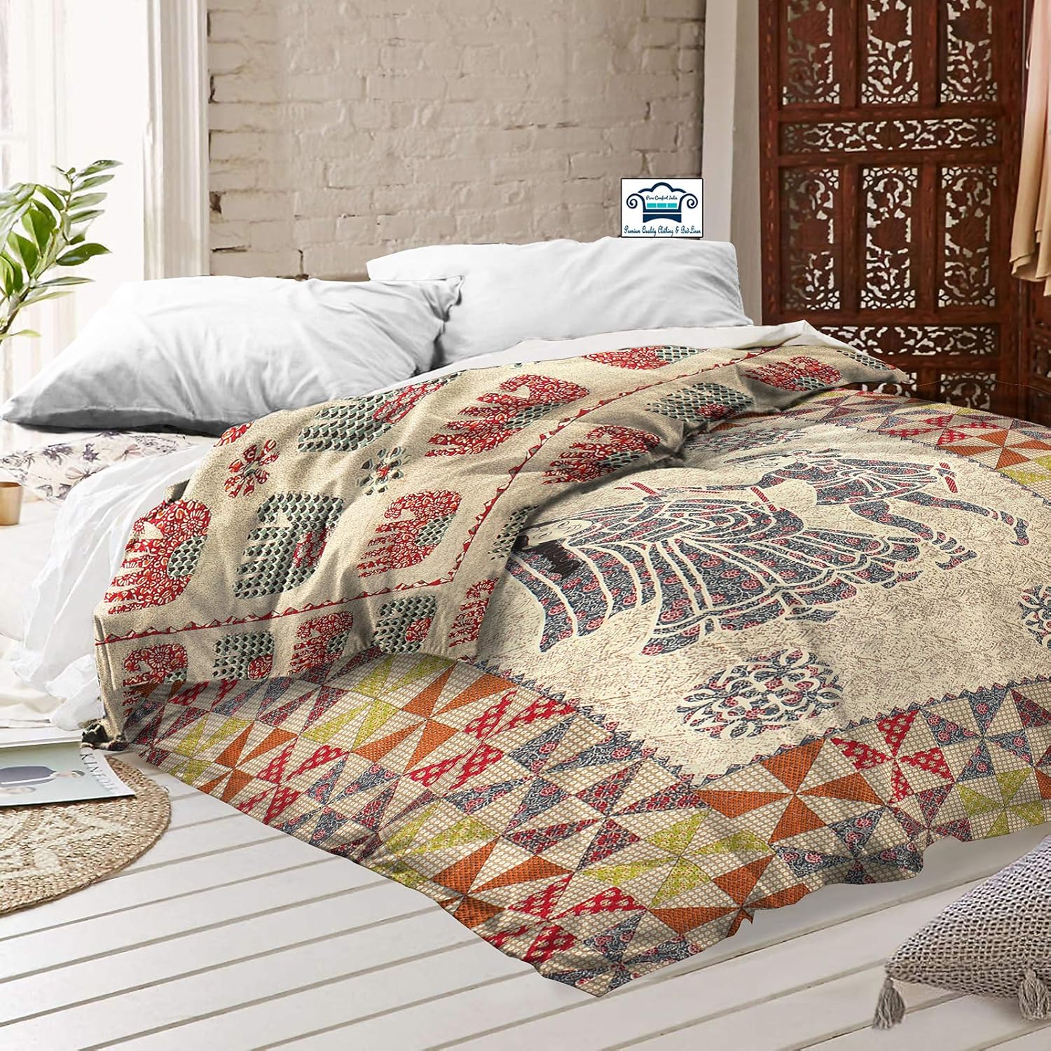 Buy Pure Comfort 100 Cotton Reversible Double Bed King Size Ac