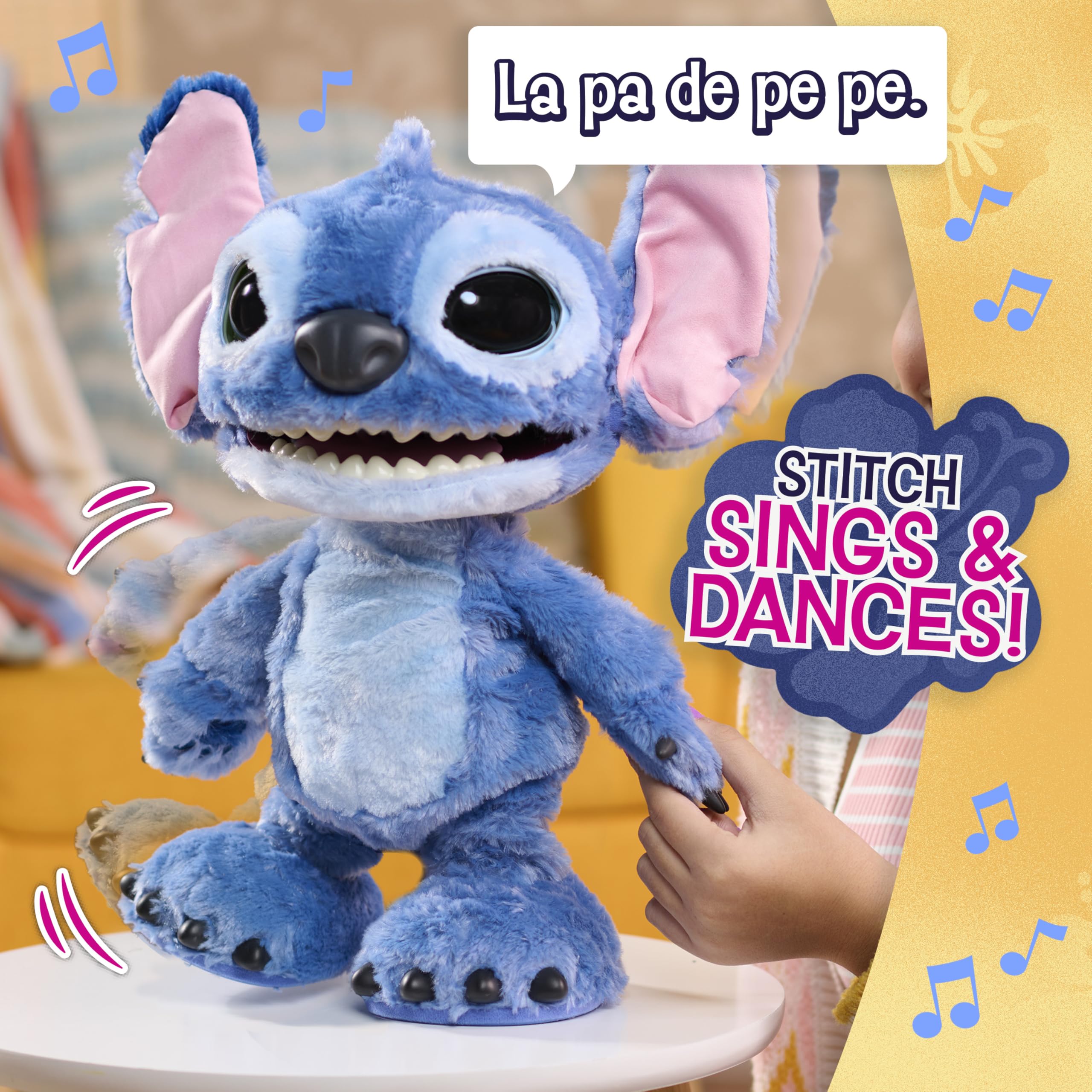 Just Play Disney Ultimate Stitch – Funktionsplüschtier, 100+ Geräusche und Reaktionen, ab 3 Jahre, 43cm, interaktiv, Kuscheltier 6