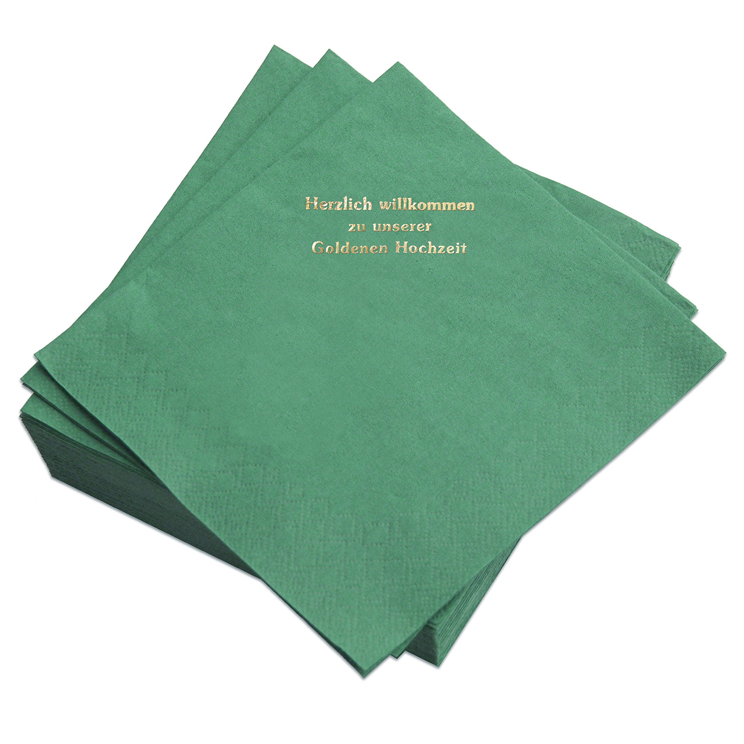 Geschenke mit Namen 25 Pack Napkins, pulp, Green, 17 x 17 x 2 cm