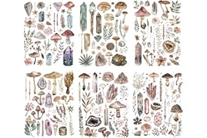 Mushrooms Rice Paper, 8 x 10.5 inch (6pc) - Mulberry Paper for Decoupage Scrapbooking Cards Crafts by Craft Kreatively