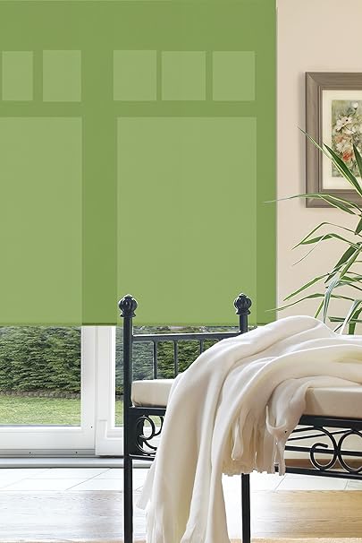 Liedeco® Rollo, Fenster Rollo, Kettenzug-Rollo / 182 x 180 cm (Breite x Höhe), hellgrün/lichtdurchlässig, Blickdicht/viele Fa