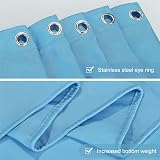 Furlinic Shower Curtain Sky Blue 33x72 Inch Waterproof Mould Proof Polyester view 5
