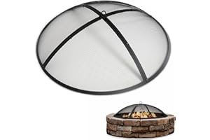 SUNCREAT Outdoor Fire Pit Spark Screen Cover Accessory, 40 Inch Patio Round Fire Mesh Screen Guard, Heavy Duty Steel Firepit Ember Lid, 40 Inch