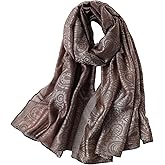 WINCESS.YU Women Scarf Lightweight Shawl and Wraps for Lady Fashion Satin Scarf Long Neck Scarves for All Season