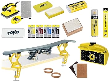 Toko Skiwachs-Set DELUXE 15-teilig mit Digital Wachsbügeleisen Skispanner und Kantenschärfer
