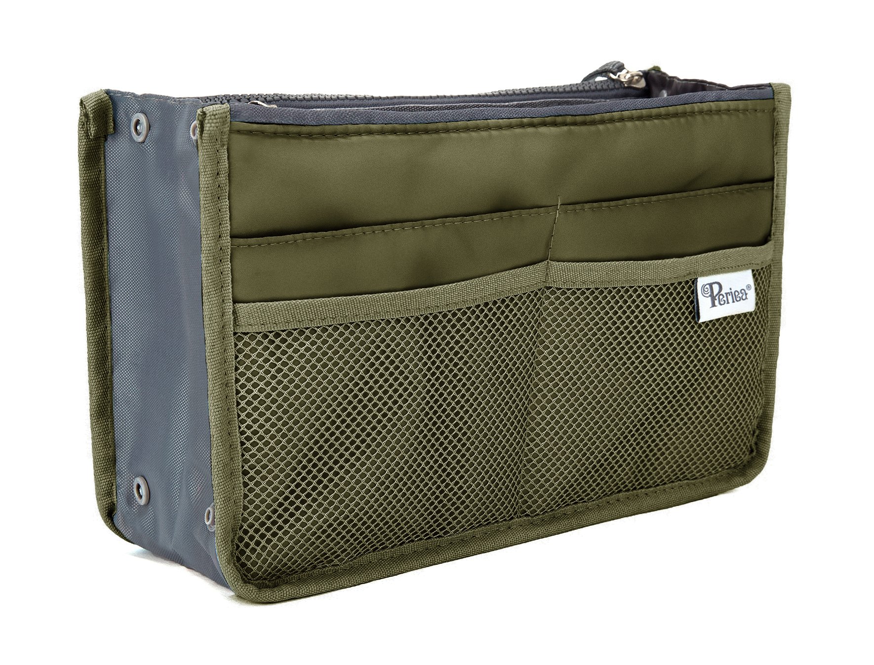 Periea Chelsy Handbag Organiser Insert (Khaki, Medium)