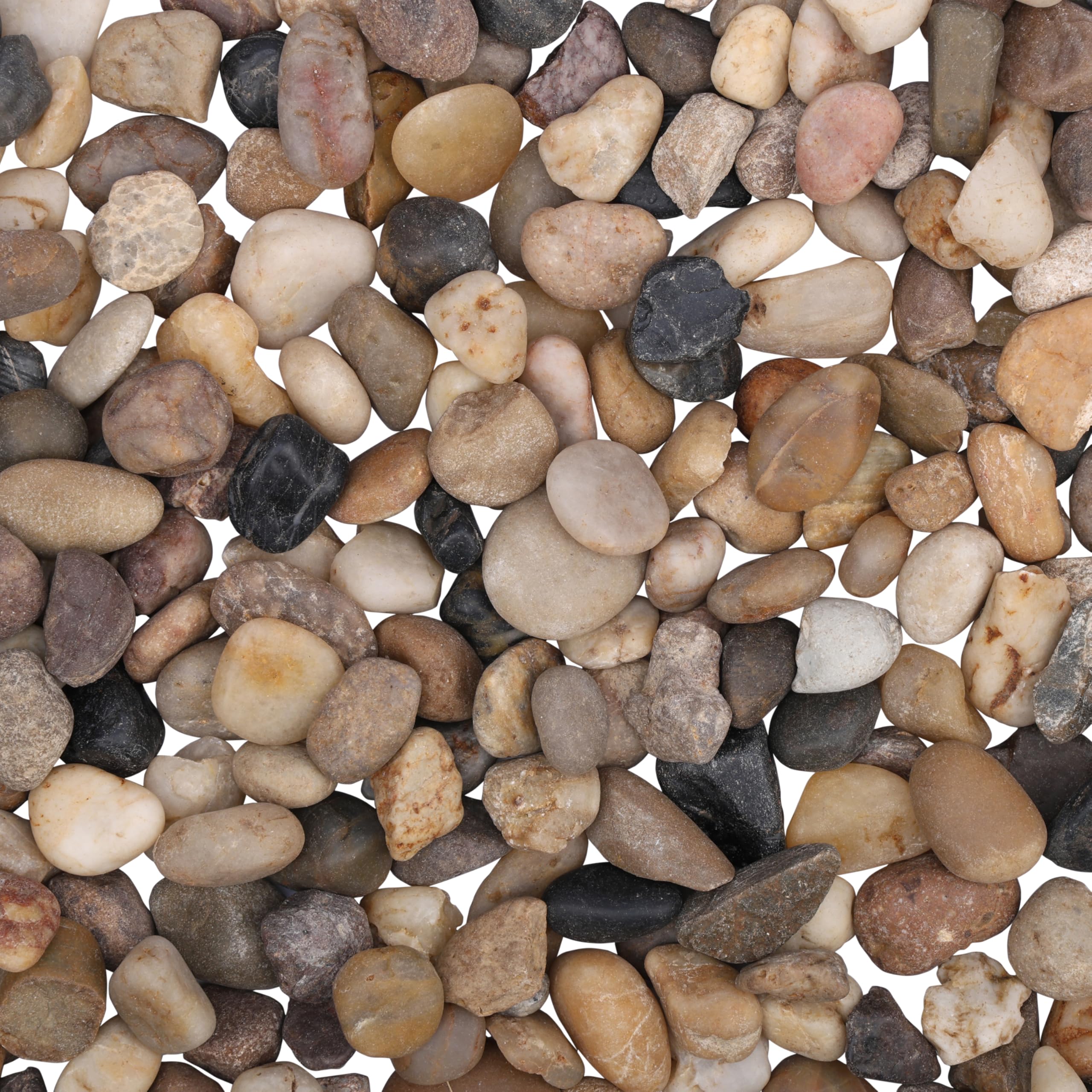 Belle Vous Assorted Decorative Stones (3.6kg Bag) - Garden Pebbles for Plant Pots - Mixed Fish Tank Gravel - Decorative Pebbles for Vases & Landscaping