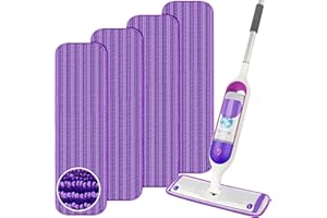 4 Pack Reusable Mop Pads Compatible with Swiffer PowerMop - Enspoway Microfiber Washable Mopping Pad Refills for 13" 14" 15" 