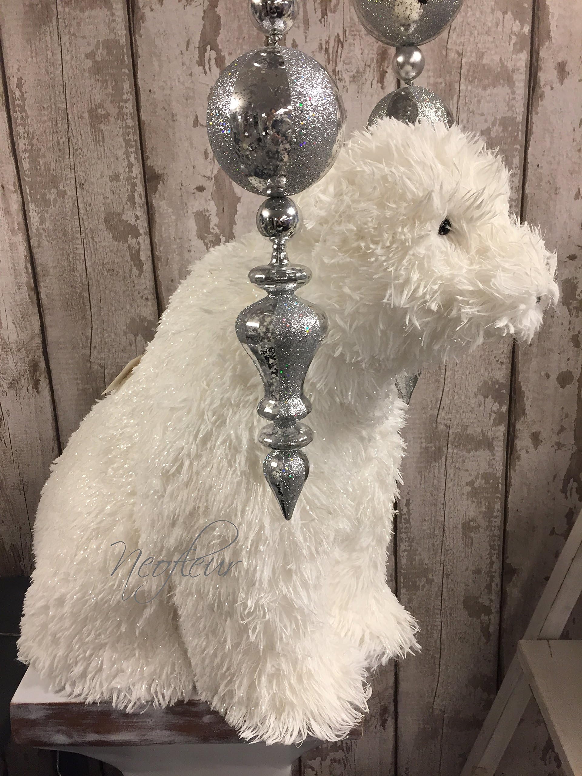 Country Baskets Icy Polar Bear Window display decorations. Corporate / Retail display / Christmas Grotto, Penguin (Icy Polar Bear Large Seated 47cm)