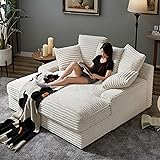 Extra Wide Deep Seat Oversized Loveseat Chaise