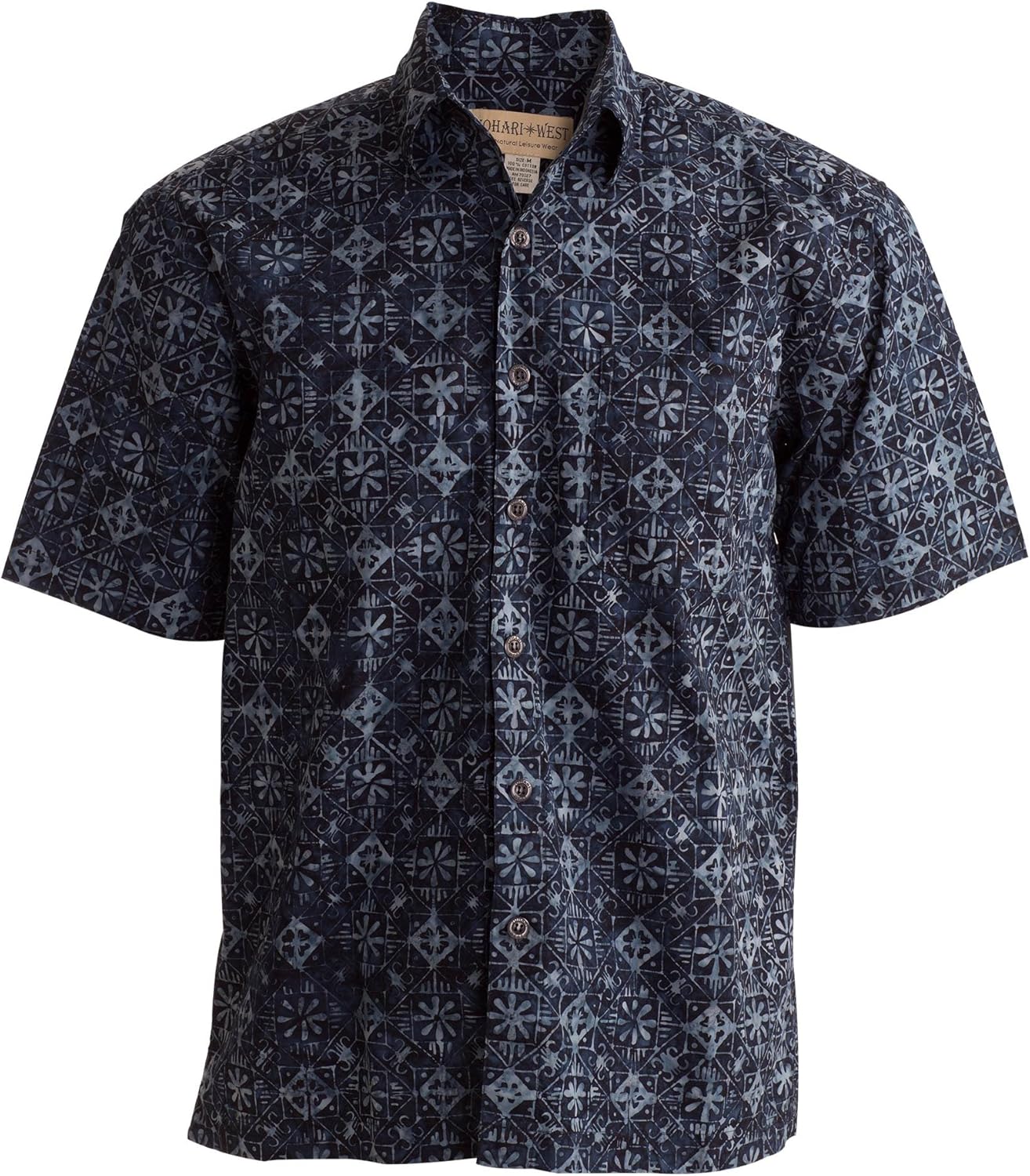 Johari West, Hawaiian Short Sleeve Cotton ButtonDown Shirt
