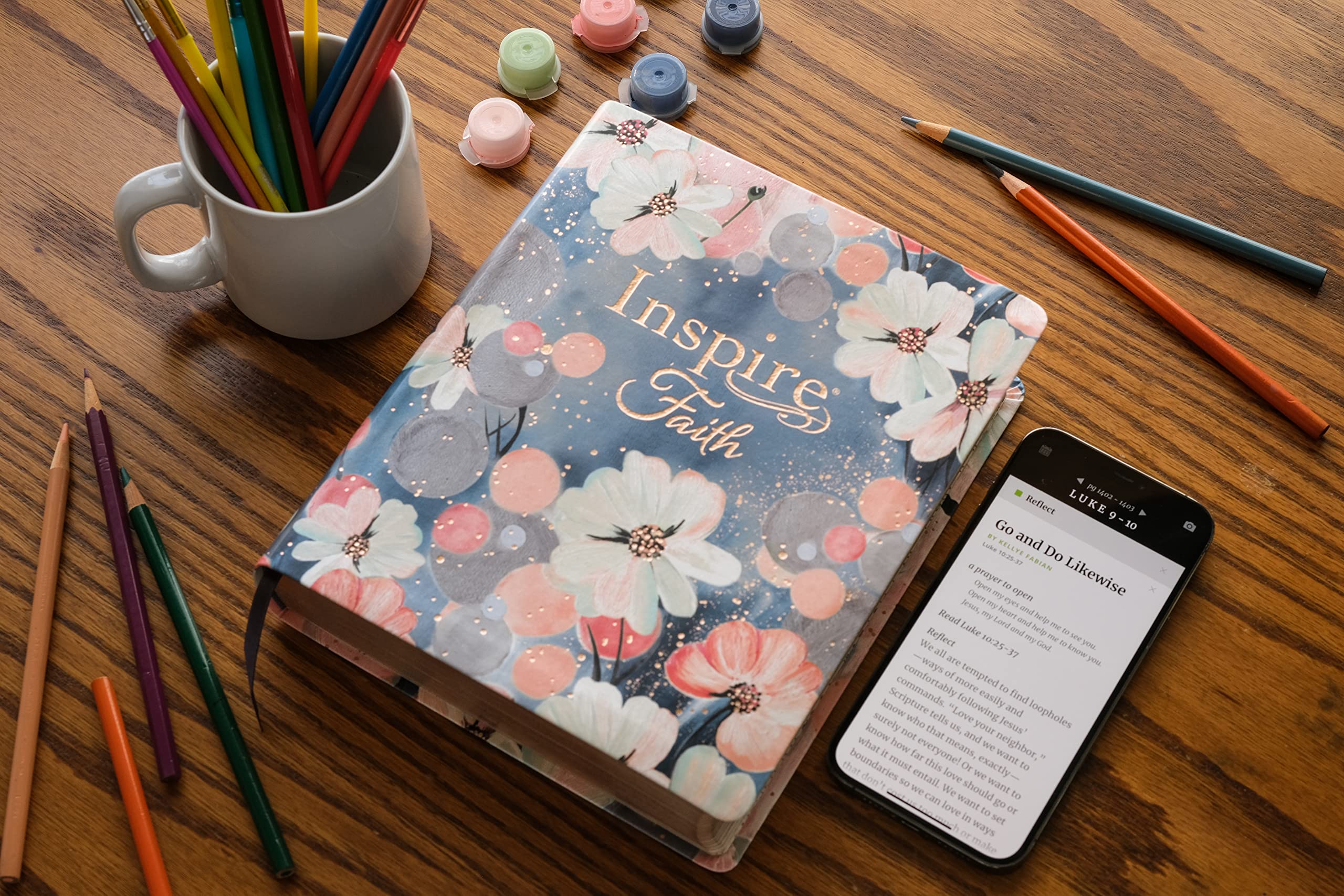 Inspire FAITH Bible NLT, Filament Enabled (LeatherLike, Watercolor Garden): The Bible for Coloring & Creative Journaling Inspire FAITH Bible NLT, Filament Enabled (LeatherLike, Watercolor Garden): The Bible for Coloring & Creative Journaling Imitation Leather