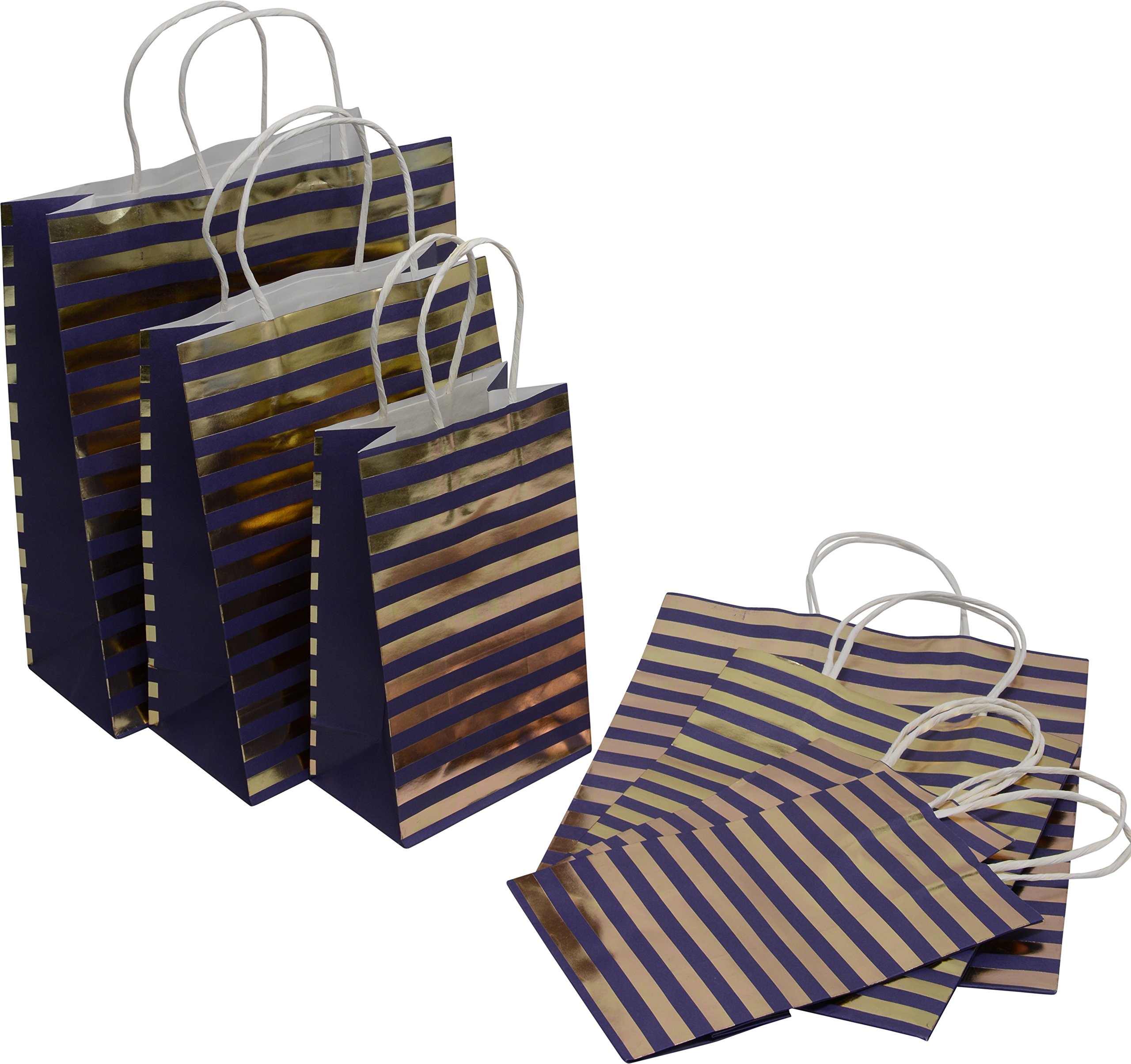 Kraft King Gift Bag Assortment Bulk Set Of 28 Bags Small Medium Large Colors Gold Designs