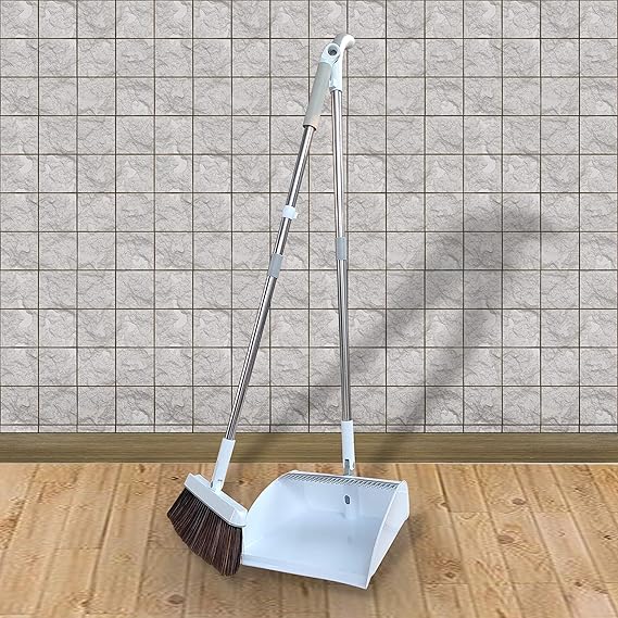 UPC Premium Broom with Dust Collector with Microfiber Static Brush