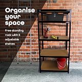 DIVCHI 5 Tier Heavy Duty Storage Rack Aluminium Garage Shelving 875kg Capacity view 3